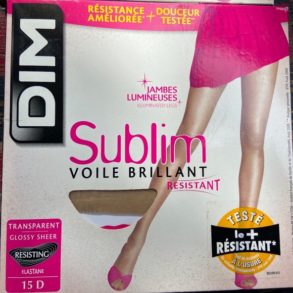 DIM Vintage hosiery Bundle. 3 pairs: 2 black, 1 naturel - Picture 14 of 15